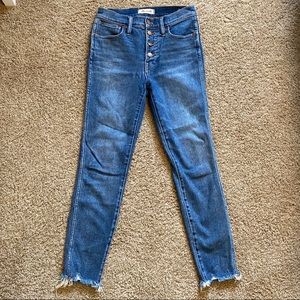 Madewell button front skinny jeans